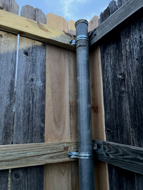 metal pipe wooden fence replace picket stringer repair maintain adjust fix